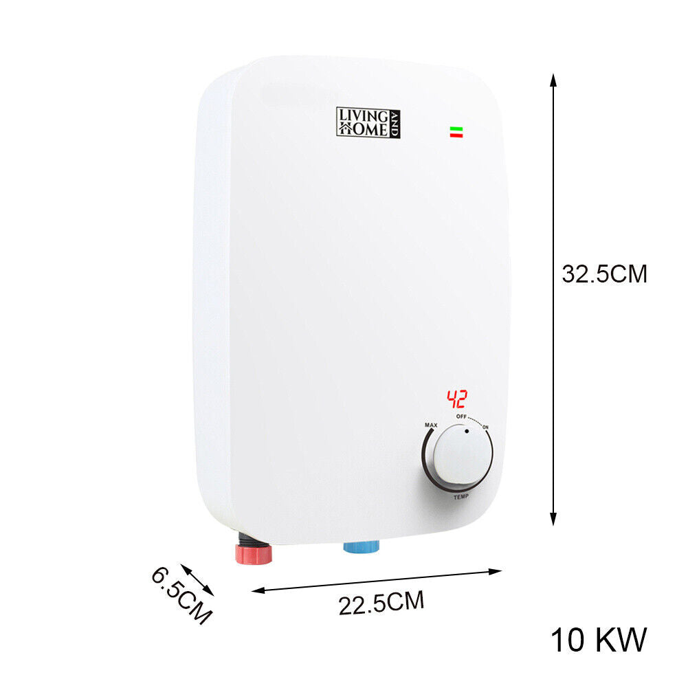 Electric Tankless Instant Hot Water Heater Boiler for Kitchen Bathroom Caravan