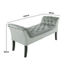 Velvet Tufted End Bed Bench Hallway Long Chaise Bedroom Side Window Seat Bench