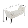 Velvet Tufted End Bed Bench Hallway Long Chaise Bedroom Side Window Seat Bench