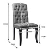 2/4Pcs Upholstered Dining Chair High Back Padded Seat with Door Knocker Kitchen