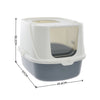 Hooded Cat Kitten Litter Tray Enclosed Pet Loo Toilet Box with Scoop Easy Clean