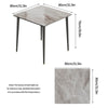 Industrial Dining Table Marble Effect Top Kitchen Eating Table 4 Seater Home