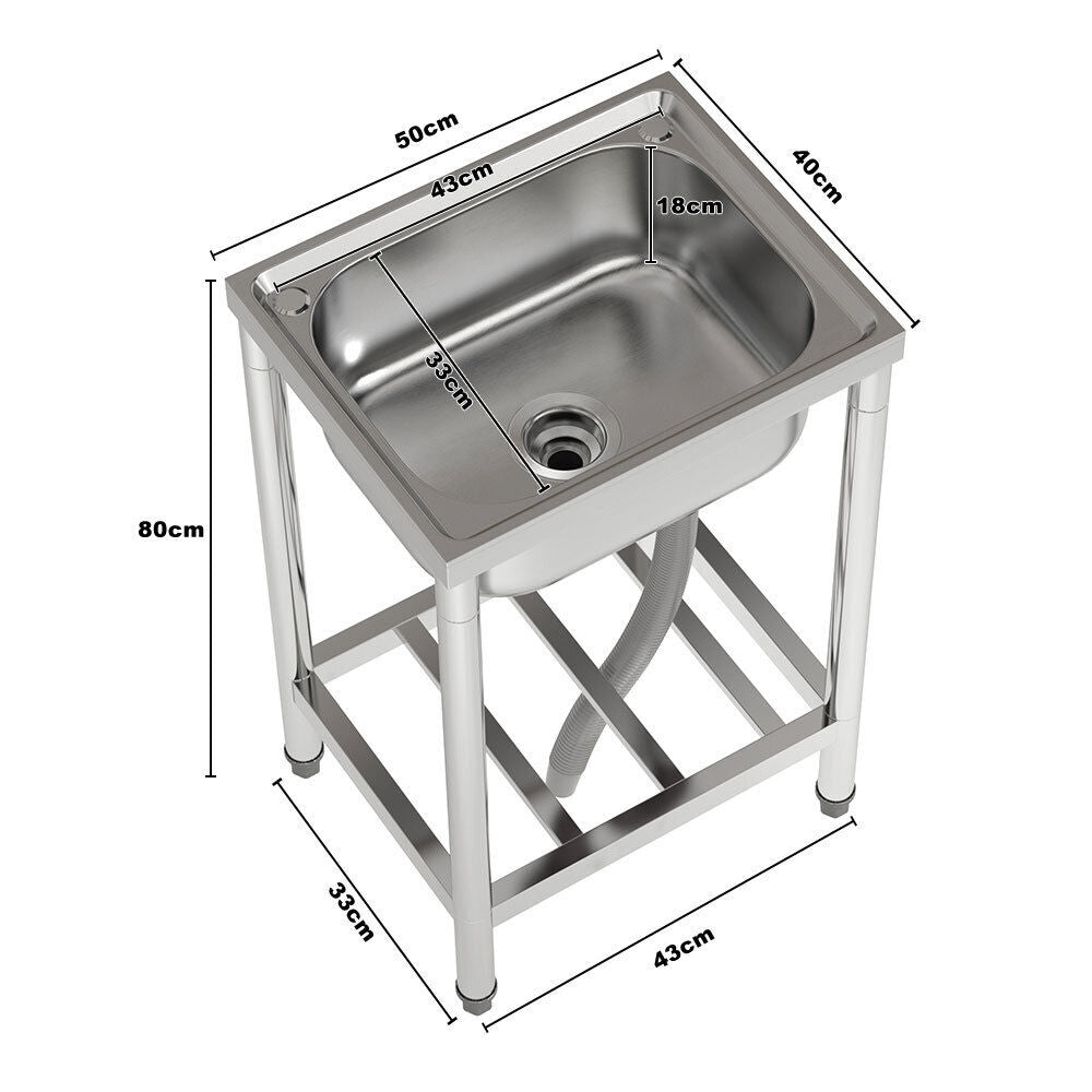 Stainless Steel Commercial Kitchen Sink Catering Sink Single Double Bowl Drainer