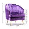 Velvet Oyster Scallop Shell Tub Chair Seat Armchair Wing Back Sofa Cafe Bedroom