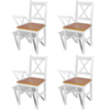 Wooden Dining Chairs Seats 2/4pcs Home Restaurant Seats Kitchen Lounge Chairs