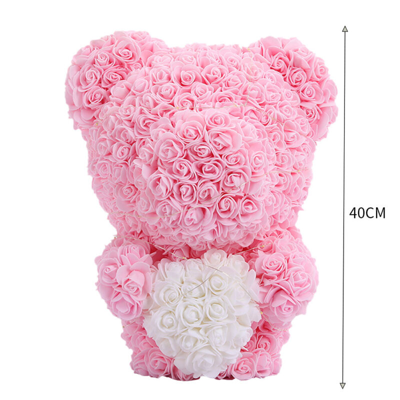 LED FOAM ROSE BEAR ARTIFICIAL FLOWER ROSE TEDDY BEAR DOLL FADDISH LOVE GIFT BOX