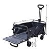 Outdoor Camping Trolley Wheelbarrow Folding Pull Along Wagon Truck Beach Fishing
