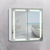 Bathroom Storage Mirror Cabinet Shelf White LED Wall Mirror with Demister Pad UK