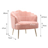 Velvet Oyster Scallop Shell Tub Chair Seat Armchair Wing Back Sofa Cafe Bedroom