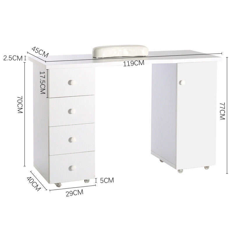Professional Manicure Table Nail Beauty Salon Station Technician Storage Desk UK