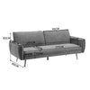 Upholstered 3 Seater Small Sofa Bed Settee Couch Recliner Sofabed Sleeper Beds