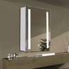 Bathroom Storage Mirror Cabinet Shelf White LED Wall Mirror with Demister Pad UK