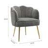 Velvet Oyster Scallop Shell Tub Chair Seat Armchair Wing Back Sofa Cafe Bedroom