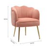 Velvet Oyster Scallop Shell Tub Chair Seat Armchair Wing Back Sofa Cafe Bedroom