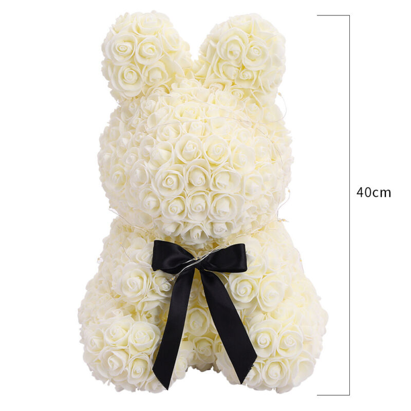 LED FOAM ROSE BEAR ARTIFICIAL FLOWER ROSE TEDDY BEAR DOLL FADDISH LOVE GIFT BOX