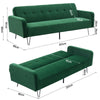 Upholstered 3 Seater Small Sofa Bed Settee Couch Recliner Sofabed Sleeper Beds