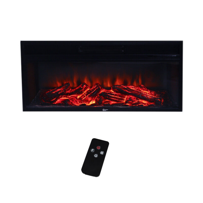 30" 34" 50" Electric Fire Suite White Mantel/Surround LED Flame Fireplace Heater