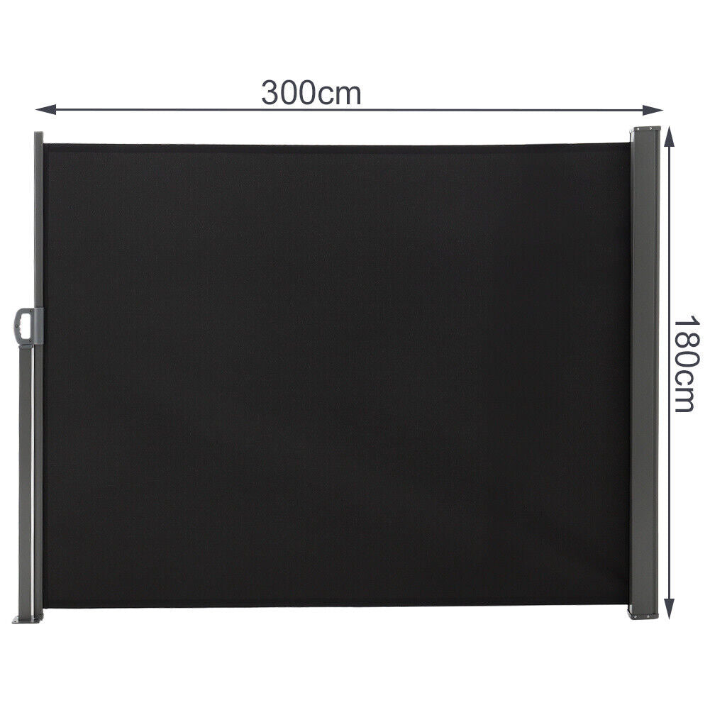 Retractable Side Awning Privacy Screen Garden Terrace Sunshade Wind Screening