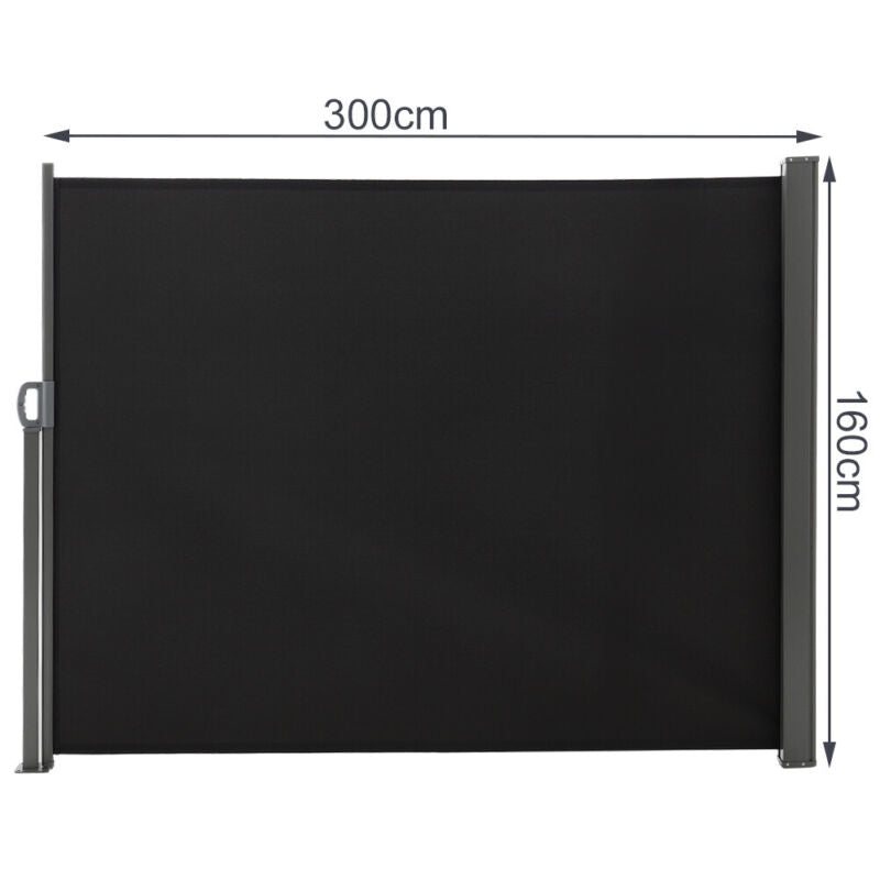 Retractable Side Awning Patio Garden Windbreaker Privacy Screen Fence Sunshade