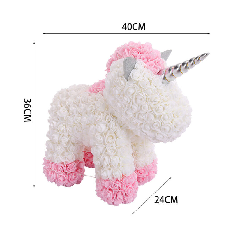 LED FOAM ROSE BEAR ARTIFICIAL FLOWER ROSE TEDDY BEAR DOLL FADDISH LOVE GIFT BOX