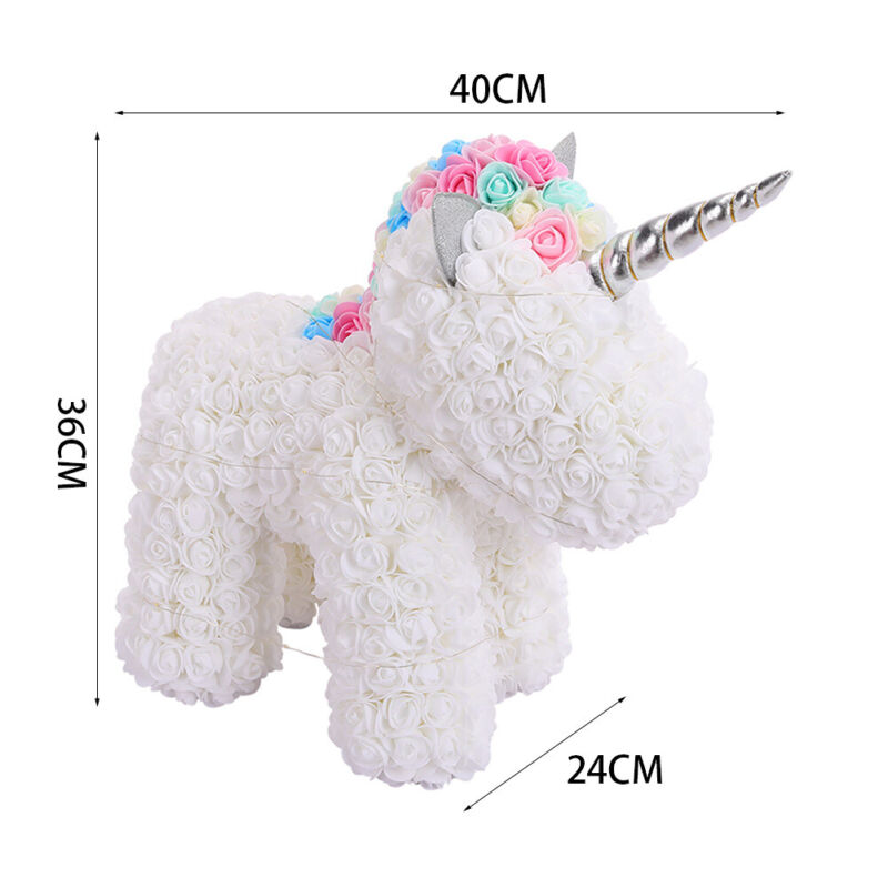LED FOAM ROSE BEAR ARTIFICIAL FLOWER ROSE TEDDY BEAR DOLL FADDISH LOVE GIFT BOX