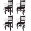 Wooden Dining Chairs Seats 2/4pcs Home Restaurant Seats Kitchen Lounge Chairs