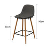 2X Bar Stools PU/ Velvet/ Fabric Breakfast Stool Chairs Kitchen Pub Grey Brown