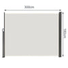 Retractable Side Awning Privacy Screen Garden Terrace Sunshade Wind Screening