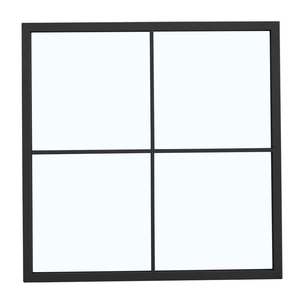 Rectangle Square Rustic Window Style Hanging Wall Mirror Hallway Home Decor