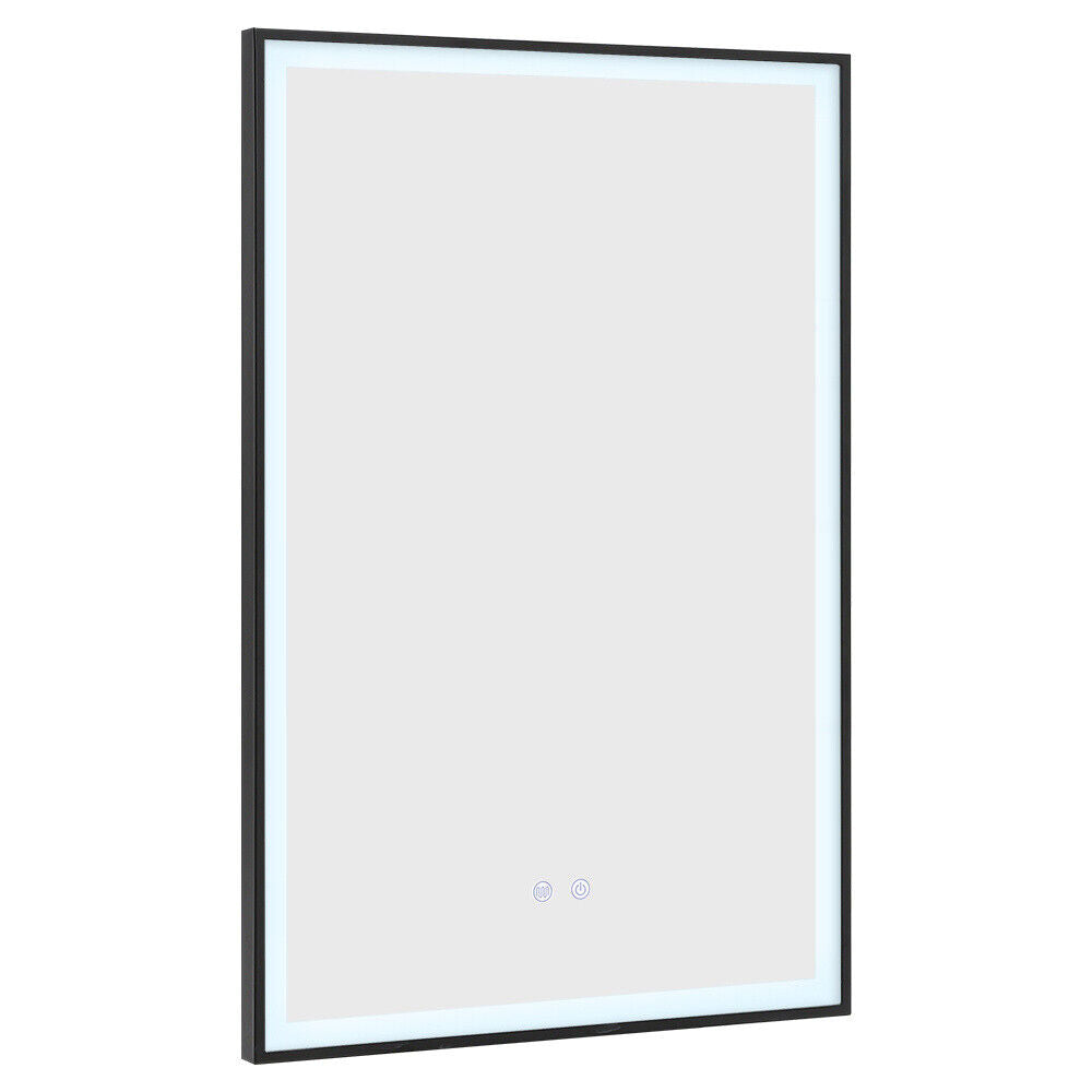 Modern Illuminated Bathroom Mirror With LED Light Demister Pad Touch Switch