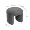 Faux Fur Footstool Dressing Table Stool Bedroom Makeup Chair Seat Round Footrest