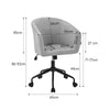 Velvet Desk Chair Height Adjustable Modern Classic 360° Swivel Computer Armchair
