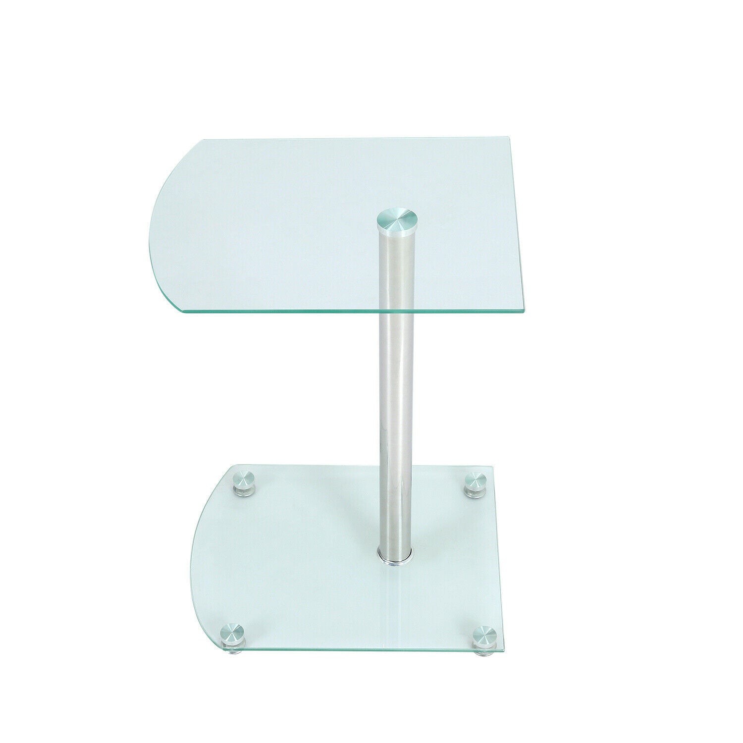 Sofa Side Table Glass Coffee Snack Coffee Desk Laptop Stand End for Living Room