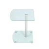 Sofa Side Table Glass Coffee Snack Coffee Desk Laptop Stand End for Living Room