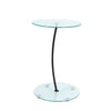 Sofa Side Table Glass Coffee Snack Coffee Desk Laptop Stand End for Living Room