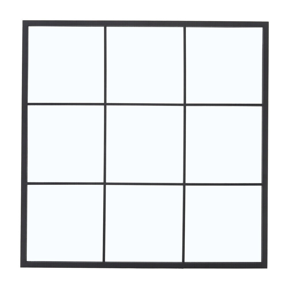 Rectangle Square Rustic Window Style Hanging Wall Mirror Hallway Home Decor