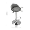 2 Pieces Upholstered Swivel Stool Adjustable Height Chair Office Desk Bar Stool