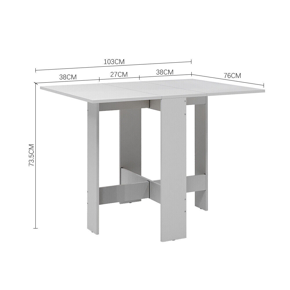 Kitchen Rolling Drop Leaf Dining Table Folding Narrow Table with Drawer/Shelves