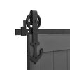 6ft 6.6ft Sliding Barn Wood Door Hardware Set Carbon Steel Rail Track Kit System