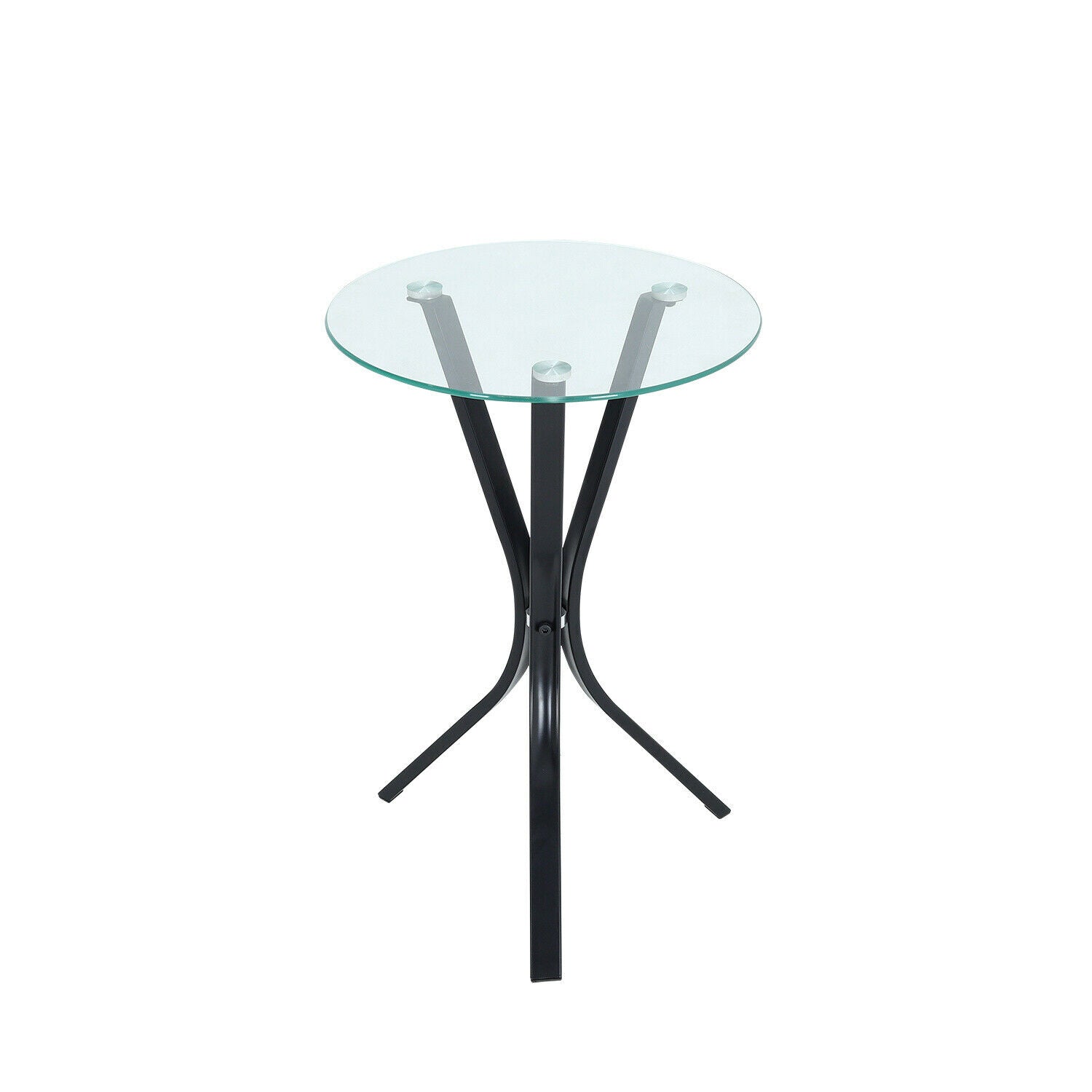 Sofa Side Table Glass Coffee Snack Coffee Desk Laptop Stand End for Living Room