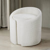 Faux Fur Footstool Dressing Table Stool Bedroom Makeup Chair Seat Round Footrest