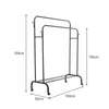 Mobile Double Clothes Hanging Rail w/ Storage Shelf Garment Shoes Display Stand