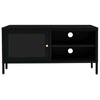 TV Cabinet Steel and Glass practical Rugged with storage space stable