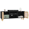 TV Cabinet Solid Wood Pine&Natural Rattan material is durable and sturdy