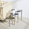 Nest of 3 Tempered Glass Nested Tables Side End Lamp Sofa Tables Living Room