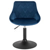 1/2x Breakfast Bar Stool Swivel Gas Lift Adjustable Height Velvet Padded Chair