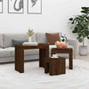 3x Nesting Coffee Tables Engineered Wood Table Furniture Multi Colours vidaXL