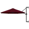 Wall-Mounted Parasol & Metal Pole Umbrella Patio Parasol Garden Umbrella