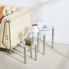 Nest of 3 Tempered Glass Nested Tables Side End Lamp Sofa Tables Living Room