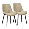Dining Chairs Set of 2 Faux Leather Kitchen Chairs with Metal Legs Restaurants